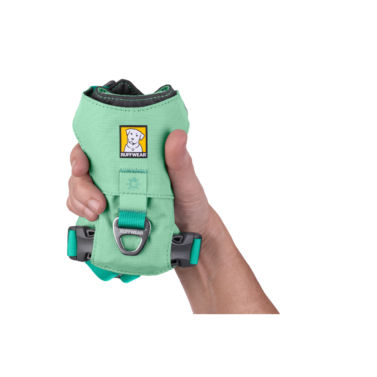 RUFFWEAR Hi &amp; Light, ham prindere dublă(piept&amp;spate) câini, ajustabil, reflectorizant RUFFWEAR Hi &amp; Light Sage Green, ham prindere dublă(piept&amp;spate) câini, ajustabil, reflectorizant, verde, XS(23-33cm)